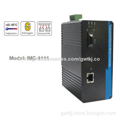 Gigabit Industrial Ethernet Media Converter, SM, 20km,SC/ST/FC/LC Optional,Professional Manufacturer